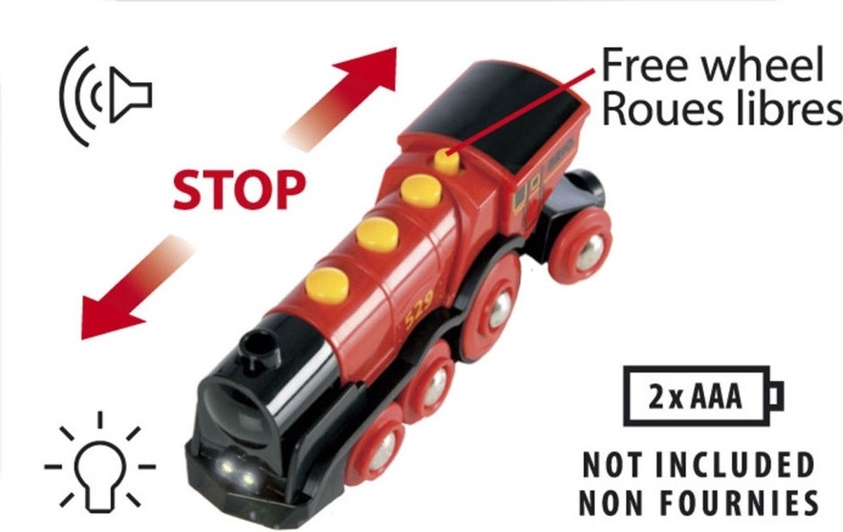 BRIO Rode locomotief op batterijen - 33592 — afbeelding 8
