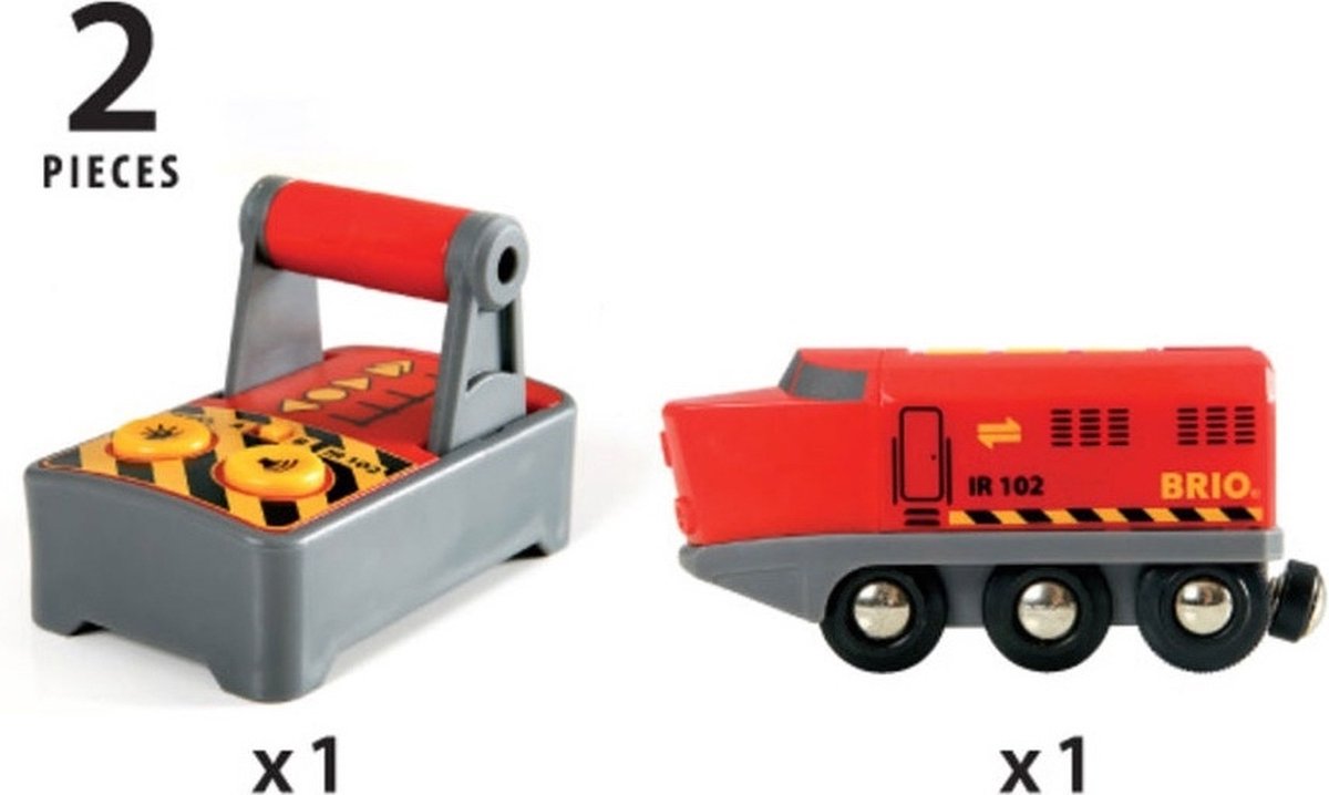 BRIO Rode RC trein locomotief - Met afstandsbediening en licht & geluid - 33213 — afbeelding 4