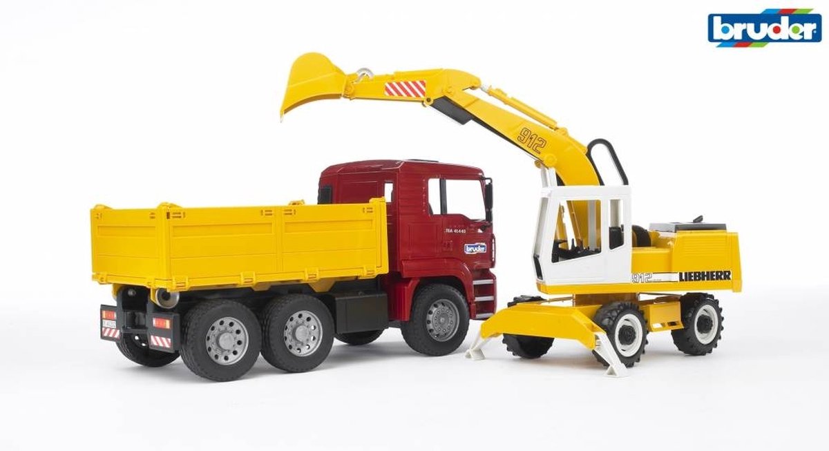 Bruder 2751 MAN vrachtwagen met Liebherr kraan — afbeelding 5