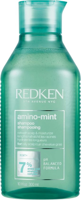 Redken Amino Mint Shampoo - Reinigt vette hoofdhuid en verlicht hoofdhuid irritatie - 300 ml