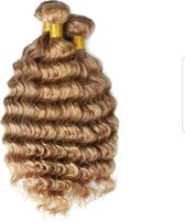 Braziliaanse Remy weave - 18 inche diep golf extensions hair honing blond kleur 27 - 1 stuk bundel echt haar- real human hair