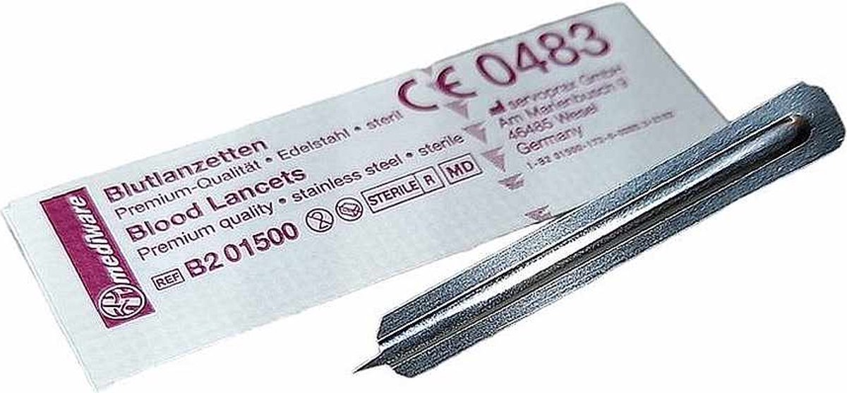Goedkoopste Mediware - Steriele EHBO bloedlancetten - 5 stuks - Blarenprikker - Per stuk verpakt