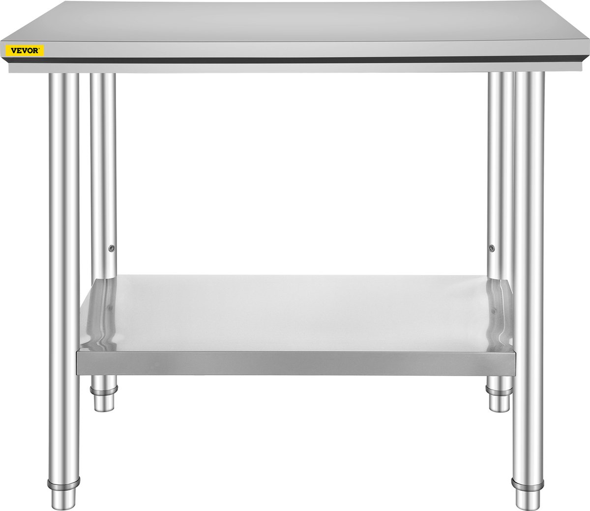 VEVOR Rvs Tafel Keukentafel 24x36 Roestvrijstalen Keukenwerkvoorbereidingstafel CommerciëLe Nsf Verstelbare Poten