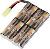 Batterie Reely NiMH 9,6 V 2300 mAh Nombre de cellules : 8 AA (penlite) AA (penlite) Stick Mini- Prise Tamiya