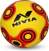 Nivia Spinner PVC Voetbal (Taille : 5, Couleur : Jaune/Rouge, Idéal pour : Entraînement/Compétition)