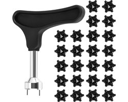 25-delige golfspikes noppen golfschoen spikes, universele anti-slip golfschoenen, met golfspike-schroefsluiting, voor penschoenen