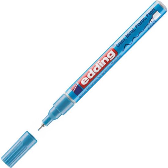 Viltstift edding 780 lak rond 0.8mm mtl lichtblauw | Omdoos a 10 stuk | 10 stuks