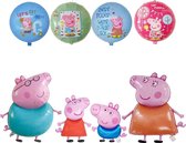 Peppa Pig family ballon set - 70x45cm - Folie Ballon - Peppa pig - George Pig - Papa Pig - Mam Pig - Themafeest - Verjaardag - Ballonnen - Versiering - Helium ballon
