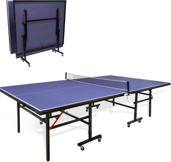YUNICS® Tafeltennistafel - Indoor - Outdoor Opvouwbare Professionele Pingpongtafel - Blauw - Inclusief Net