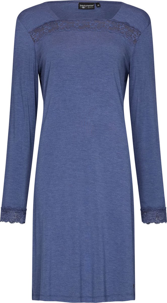 Pastunette Deluxe Dames Nachthemd Mandy - Viscose blauw
