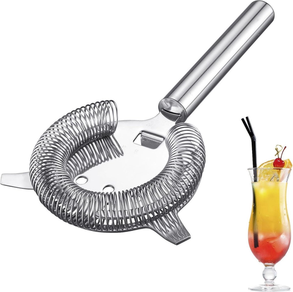 Westmark Barzeef Judy – handige baraccessoire voor het mixen van cocktails, het zeven van fruit en kruiden uit drankjes, cocktailzeef voor shakers – 18/8 roestvrij staal