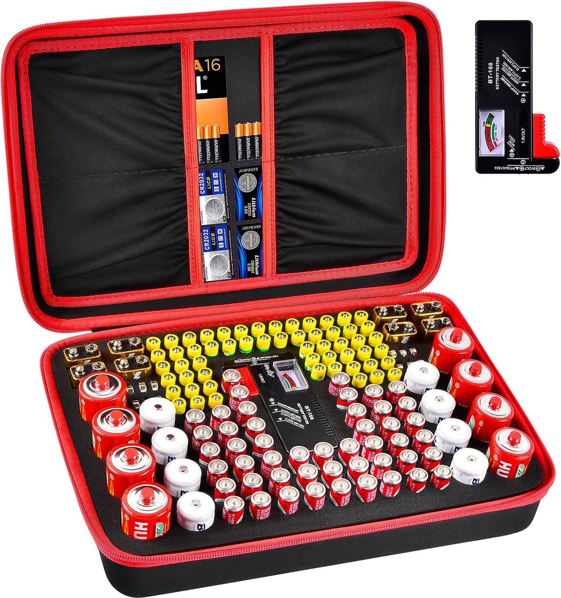 FONGKNOX 6 STKS Hard Plastic Batterij Opbergdoos Batterij Organizer