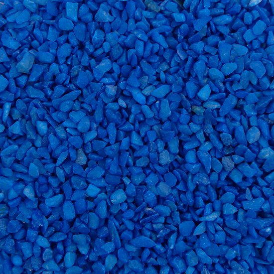 Aquariumgrind BLAUW - Bodembedekking Steentjes Gekleurd 4-6mm - 1KG