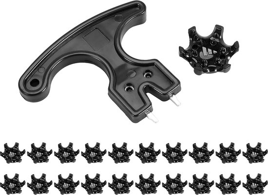 20 golfschoen spikes + handheld golfschoen sleutels, antislip golfpunten, pennen voor universele golfschoenen, gemakkelijk te wisselen van Pinsheng — afbeelding 2