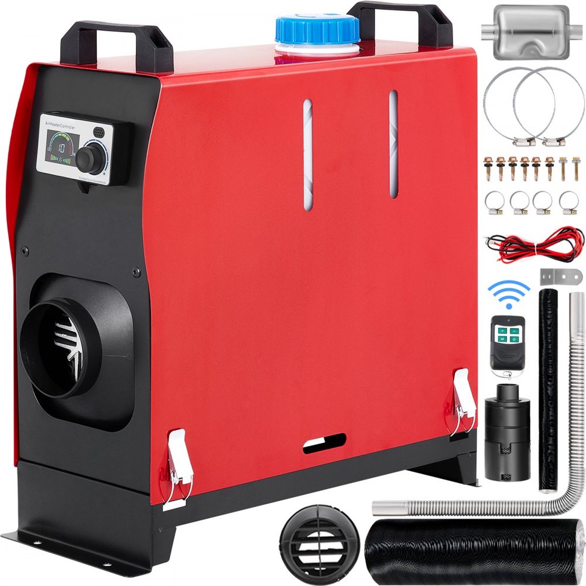 Dakta® 12V Air Diesel Heater, 5kw Air Diesel Heater Standkachel, Standkachel, Luchtdieselkachel met LCD-schakelaar en 1 luchtuitlaat