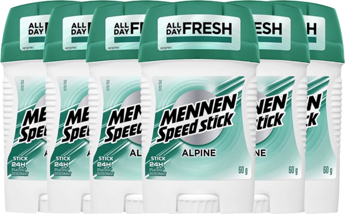 Goedkoopste Mennen Speed Stick Alpine Deodorant Man - Stick - Deodorant Man Voordeelverpakking - 6 x 60 g