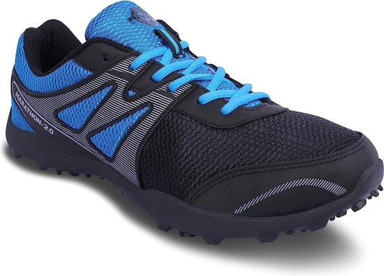 Nivia Marathon Running Shoes (Blue/Black, 7 UK/ 8 US / 41 EU) | For Running, Jogging, Training, Gym | Material: Mesh/PVC synthetic leather | Comfortable | Cushion | Light Weight