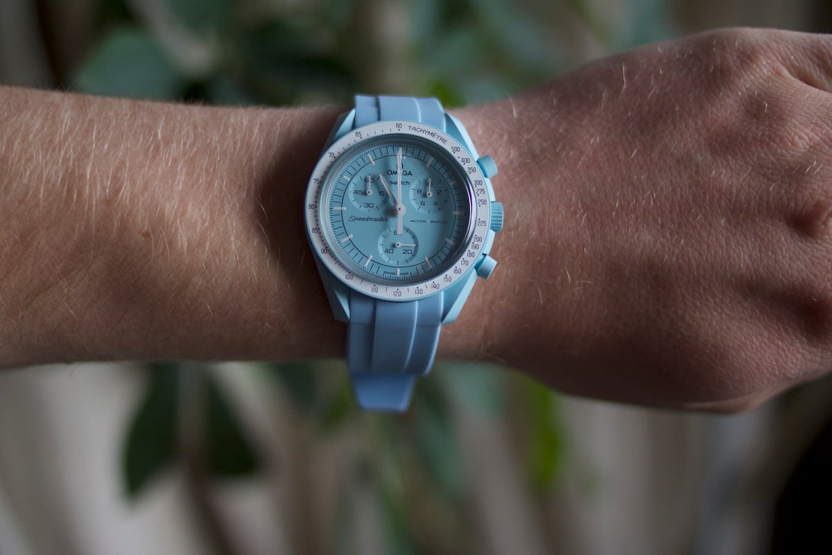 MoonSwatch horlogebandje - Blauw Solid