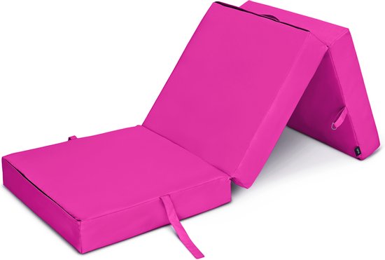 Loft 25 Matelas Z-bed Cube pliable et résistant à l'eau avec fermeture et poignée de transport pratique Futon pour invité dans le salon et la chambre Chaise confortable, légère et durable