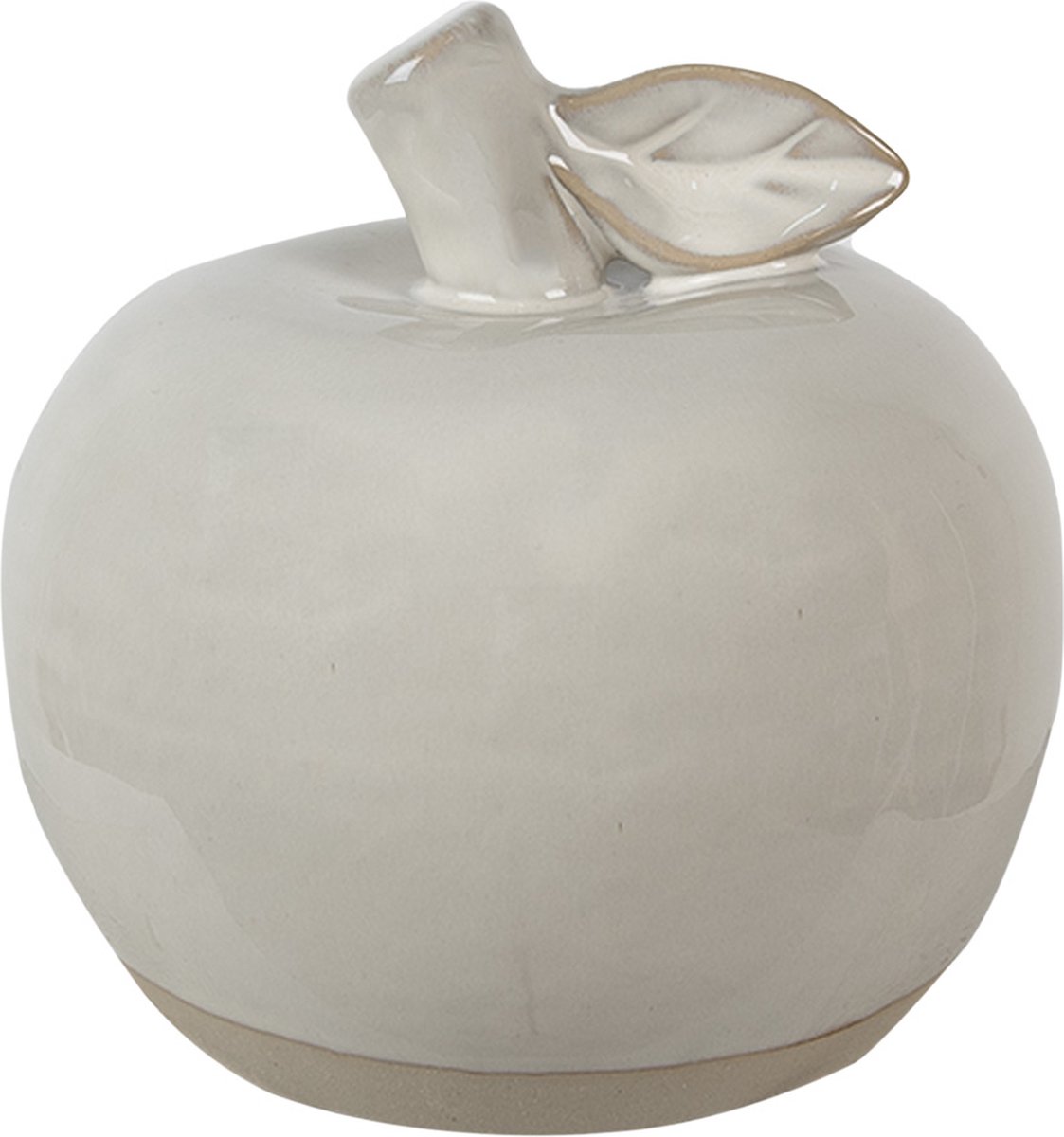 Decoratie Appel 10 cm Beige Porselein