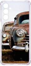 Mobiel Case Geschikt voor Samsung Galaxy M54 Telefoon Hoesje met doorzichtige rand Vintage Auto