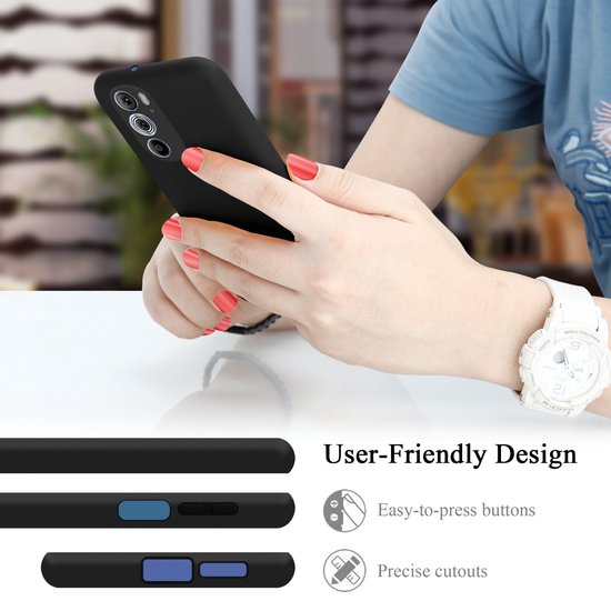 Coque Cadorabo pour Motorola EDGE 30 PRO / EDGE+ en LIQUID BLACK - Housse de protection en silicone TPU flexible Case Cover