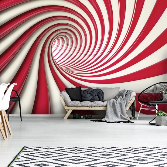 Rouge | Photomural blanc, revêtement mural