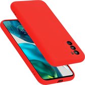 Coque Cadorabo compatible avec Motorola MOTO G52 4G / G82 5G en ROUGE LIQUIDE - Housse de protection en silicone TPU flexible