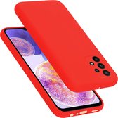 Cadorabo Hoesje geschikt voor Samsung Galaxy A23 4G / 5G in LIQUID ROOD - Beschermhoes gemaakt van flexibel TPU silicone Case Cover