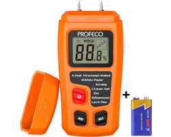 Profeco vochtmeter voor hout - Houtvochtmeter | Houtvochtigheidsmeter - Geschikt voor wel 100 soorten hout