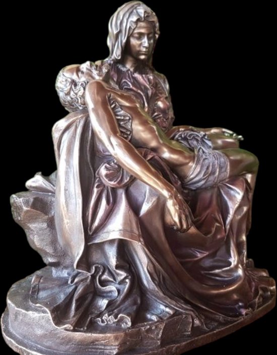Het Pieta (1499) Gebonden Marmeren Standbeeld - Groot, Wit - Decoratief - 1 stuk - Marmer