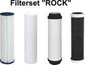 Filterset , 4 vervangfilters voor  Aquafilter - regenwaterfilter "Rock" 4 staps - waterfilter