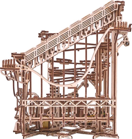 Wood Trick - Modelbouw 3D houten puzzel - Spiraal knikkerbaan - Spiral marble run - 558 stuks - Geen lijm noch verf nodig