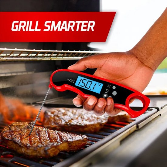 WoniQ Vleesthermometer tot 300°C - BBQ Thermometer - BBQ Accessoires - Vleesthermometers - Voedselthermometer - Vlees - Oventhermometer - Draadloos - WoniQ