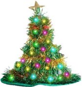 Kerstmuts Kerstboom Met RGB LED Lichtjes - Groen