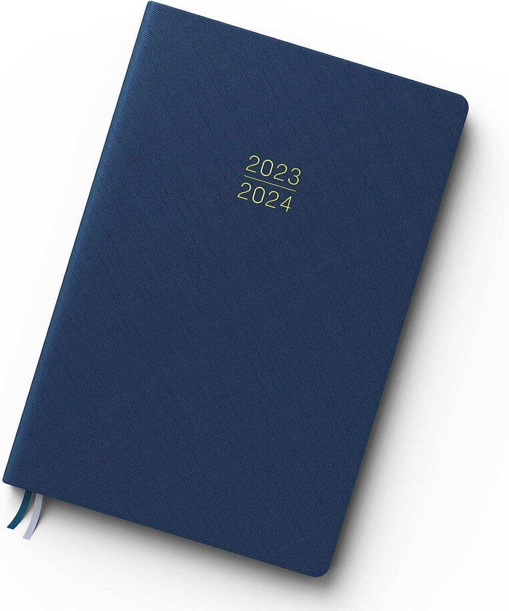 Agenda 2024 Semainier A5, Onglets Mensuel, Poche, Élastique, Pages