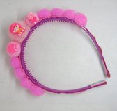 ZoeZo Design - haarband - diadeem - roze - ponpoms