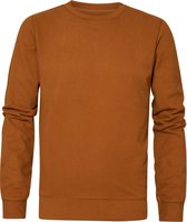 Petrol Industries - Heren Effen Sweater Weiser - Bruin - Maat XL