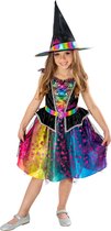 Rubies - Witch & Spider Lady & Voodoo & Dark Religion Costume - Barbie Rainbow Witch - Fille - noir,multicolore - Taille 116 - Halloween - Déguisements