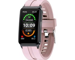 DrPhone GlucoSense Plus - Smartwatch PPG + ECG Hartslagmeter - Glucosemeter - Gezondheidsband Fitness Tracker - Roze