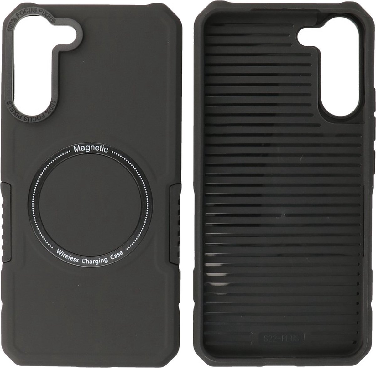 Hoesje Geschikt voor Samsung Galaxy S21 Plus MagSafe - Shockproof Back Cover - Zwart