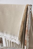 Couvre-lit multifonction/carreaux 230 x 285 cm Dante – Convient comme couvre-lit de canapé et également comme couvre-lit. Couleur beige