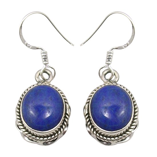 Natuursieraad -  925 sterling zilver boho lapis lazuli oorhangers oorbel - luxe edelsteen sieraad - handgemaakt