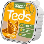 Teds Natvoer met Insecten Wortel & Rozemarijn - 12 x 150 gr - Voordeelverpakking