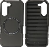 Hoesje Geschikt voor Samsung Galaxy S22 - MagSafe Hoesje - Shockproof Back Cover - Zwart