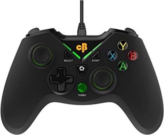 Foto: Cosmic byte c1070t interstellar black touchpad wiredmet snoer gamepad for pc ps3 supports windows xp 7 8 10 rubberized texture video game controller enhanced grip double triggers