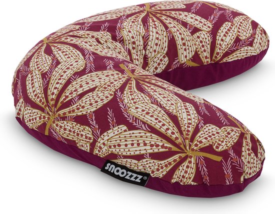 Voedingskussen - Snoozzz Voedingskussen Small met Fiber vulling en afneembare hoes - Purple Sassy - 120 cm