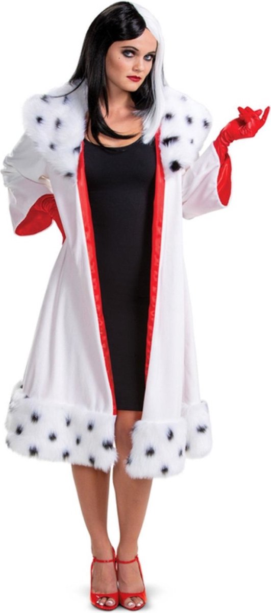 Smiffys - Disney Villains Cruella Classic Kostuum - XS/S - Multicolours