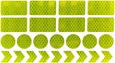 Winkrs® Reflecterende Veiligheids stickers Geel - Reflectie tape voor in het verkeer - Maak wandelwagens, koffers, buggy's, skelters, helms, fietsen etc goed zichtbaar - Fietsreflector