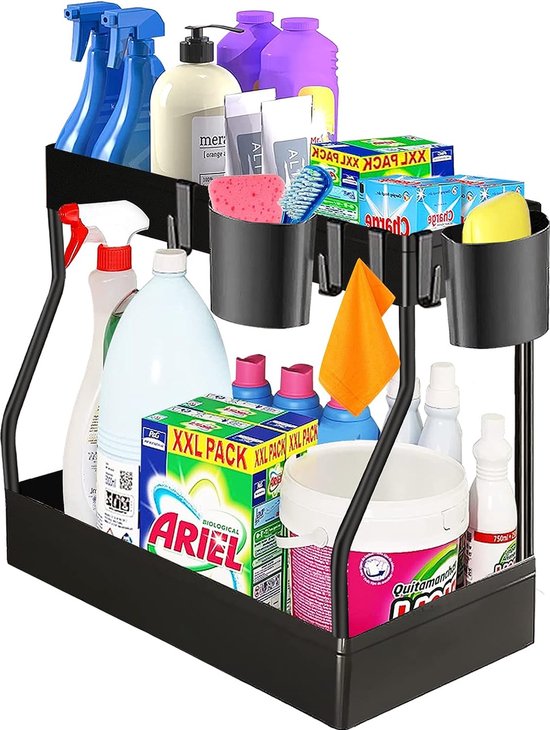 Support Organisateur Tasses Lacor - Noir, 11.5x11.5 Cm, Pour Tasses Jetables Ou En Papier